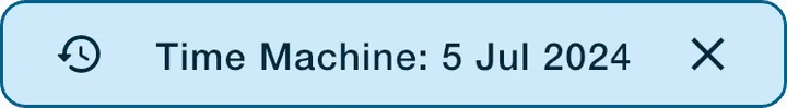 The filter chip lifted from that screen and magnified: Time Machine, 5 Jul 2024
